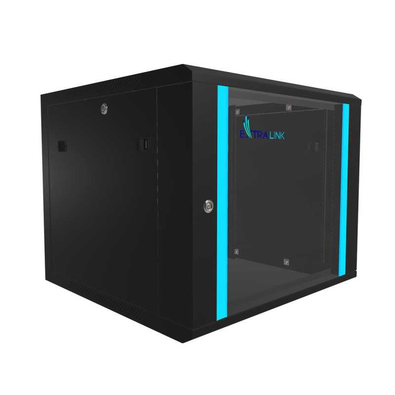 Extralink 9U 600x600 Black | Rack cabinet | wall mounted