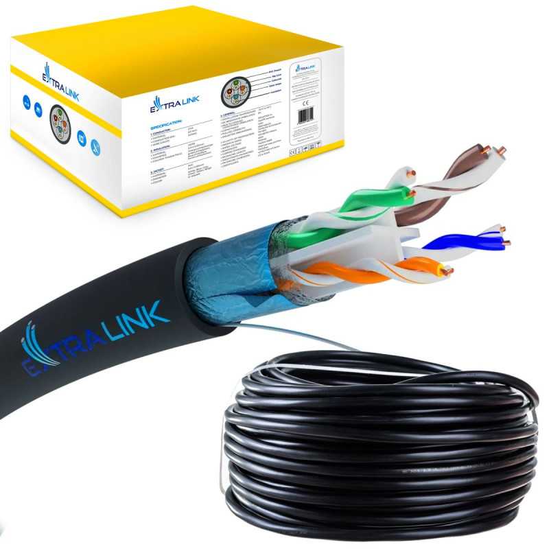 Extralink CAT6 FTP (F/UTP) External gelled | Twisted pair network cable | 305M