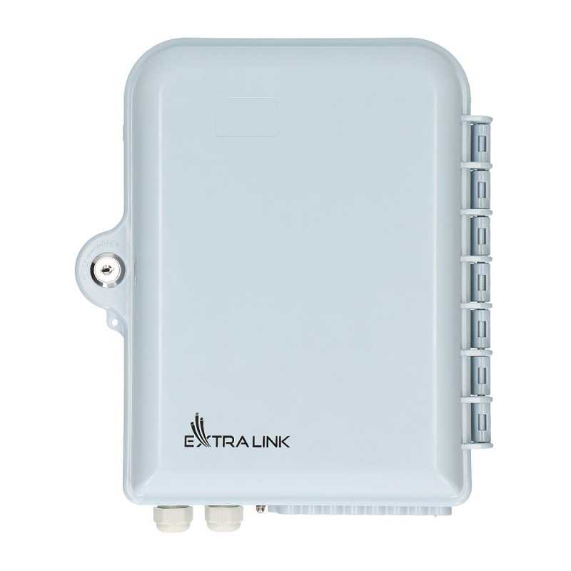 Extralink Emma | Fiber optic box | 16 splices, white