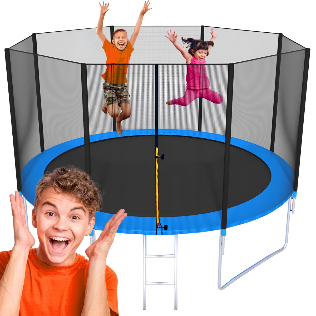 EXTRALINK HOME TRAMPOLINA Z SIATKA 12FT (SR.366CM)