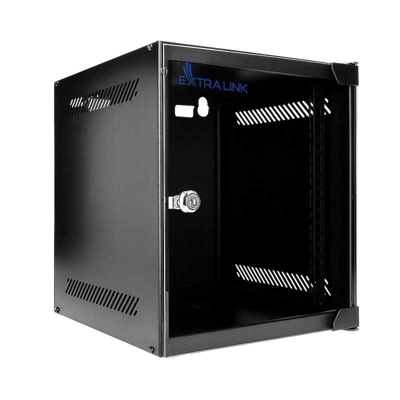 Extralink Lite 6U 10" 280X310 Black | Rack cabinet | wall-mounted
