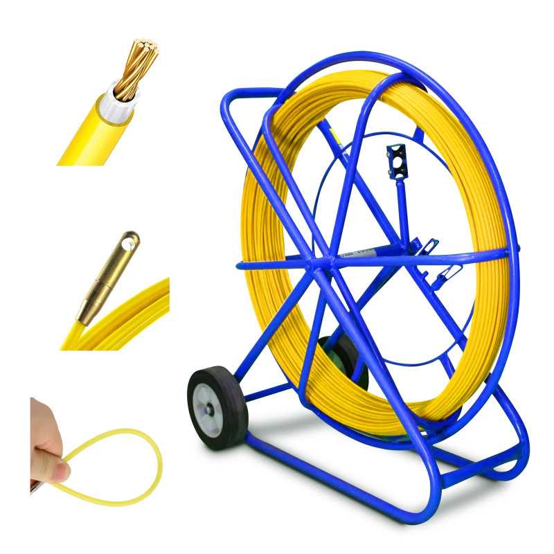 Extralink Pilot 10mm 150m | Remote control for pulling cables | FRP glass fiber, dia. 10mm, length 150m, yellow