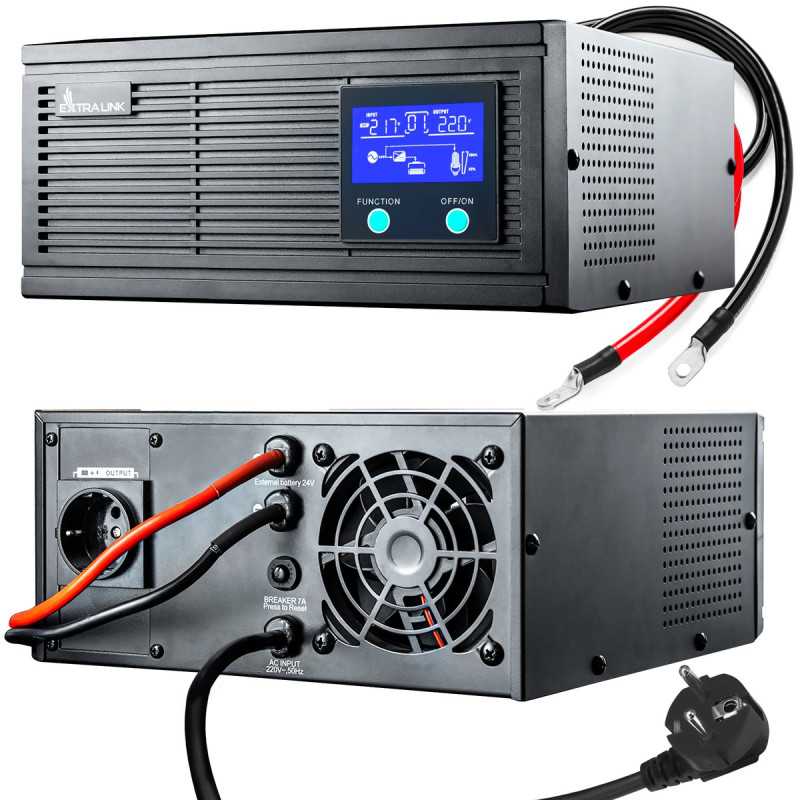 Extralink Piorun 2000VA/1600W replacement for Volt Sinus Pro | Inverter | Pure sine wave, battery voltage 24VDC