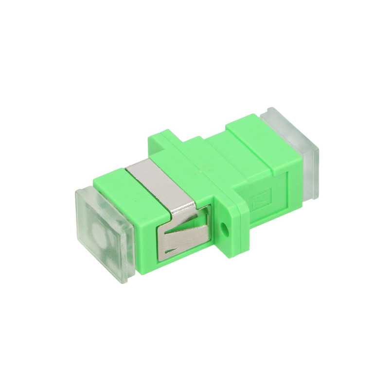 Extralink SC/APC | Adapter | Jednomodowy, Simplex, z bezbarwnymi zaślepkami