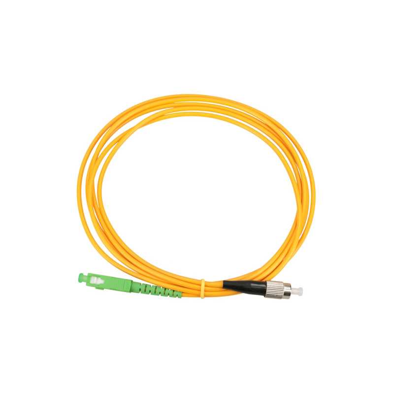 Extralink SC/APC-FC/UPC | Patchcord | Jednomodowy, Simplex, G657A1, 3mm, 2m