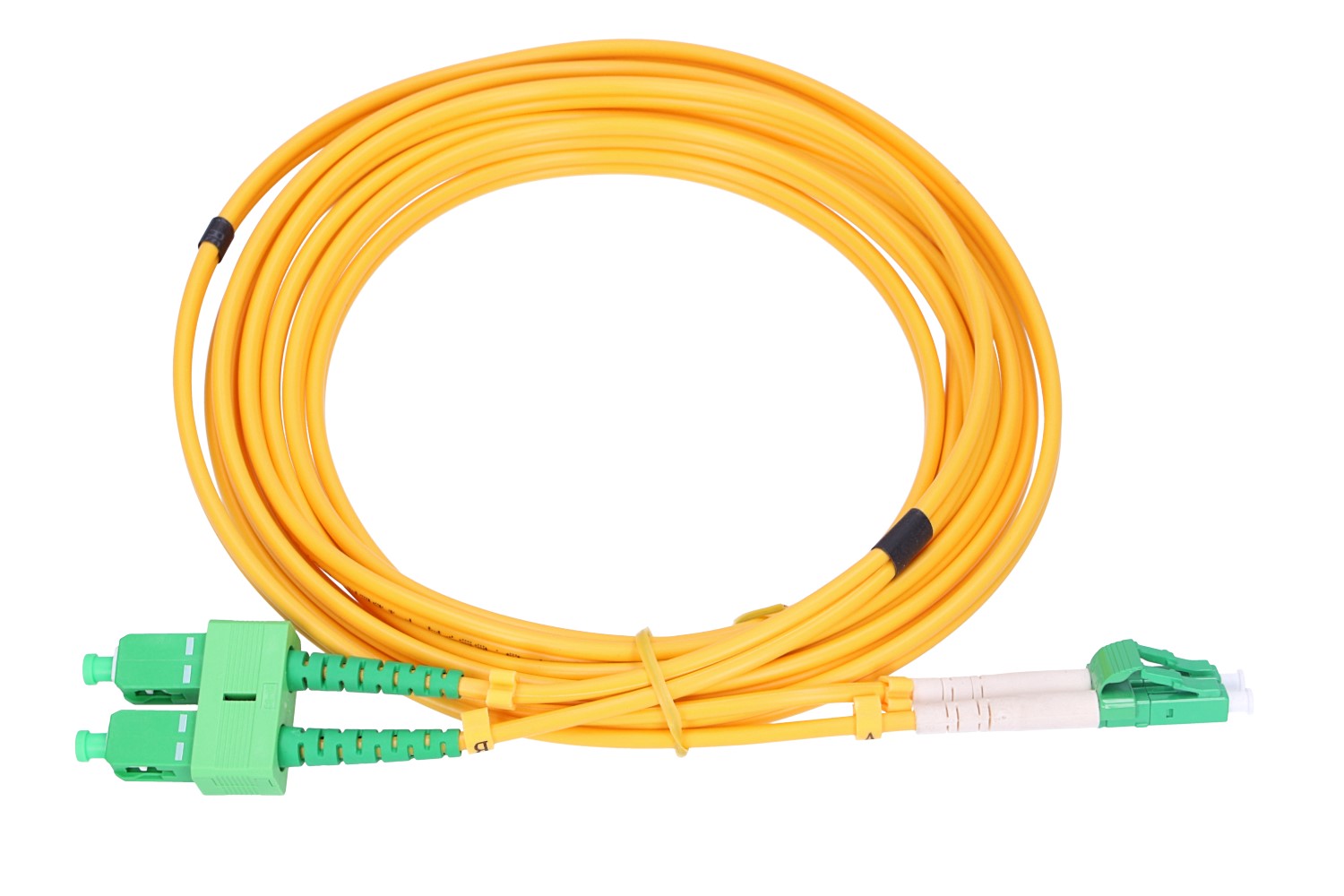 Extralink PATCHCORD SC/APC-LC/APC SM 9/125 DUPLEX 3.0MM 5M - 5 m Digital lydkabel Gul 5m