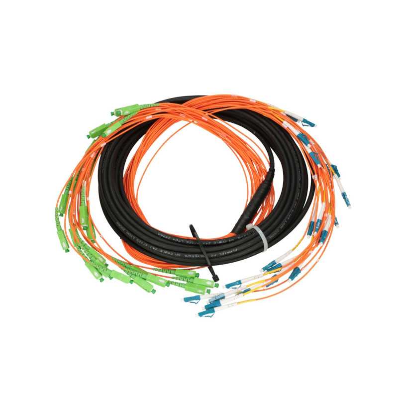 Extralink SC/APC-LC/PC | multipatchcord | SM 24F 14M, kaskada 90cm