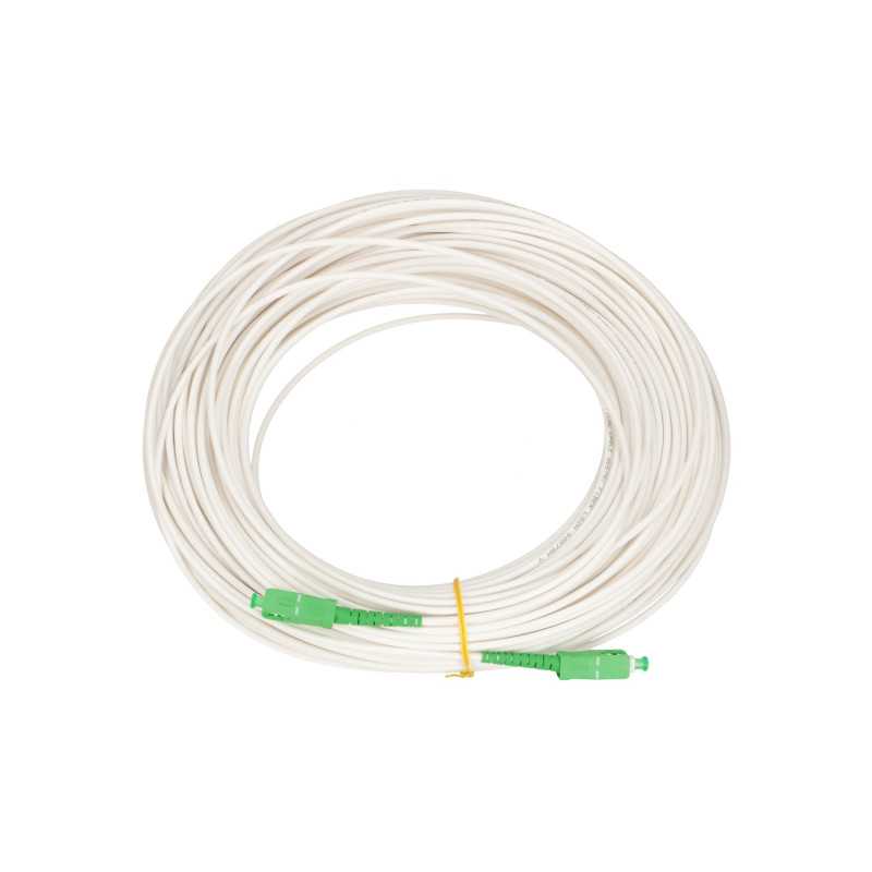 Extralink SC/APC-SC/APC | Patch cord | LSZH, Singlemode, Simplex, G.657A1, 3mm, 30m, white