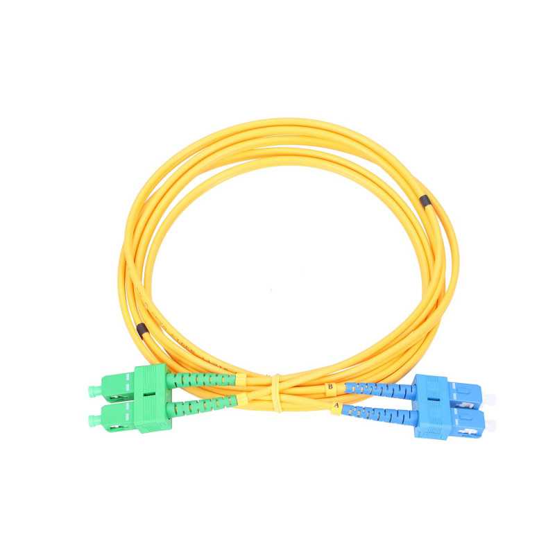 Extralink SC/UPC-SC/APC | Patchcord | PVC, Jednomodowy, Duplex, G652D, 3mm, 1m