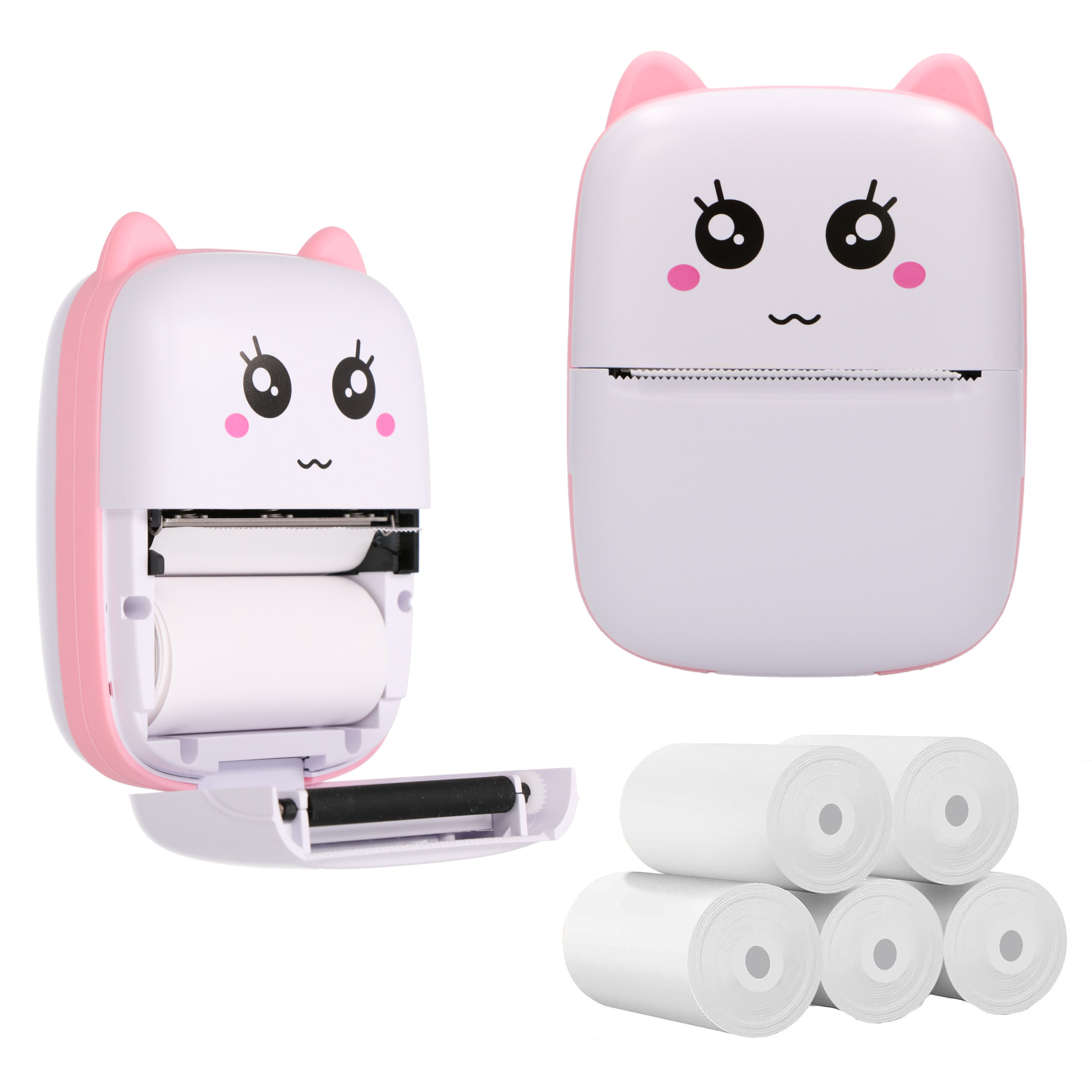 EXTRALINK EPP-001 PORTABLE MINI PRINTER PINK + PAPIER TERMICZNY ZWYKLY 5 SZT