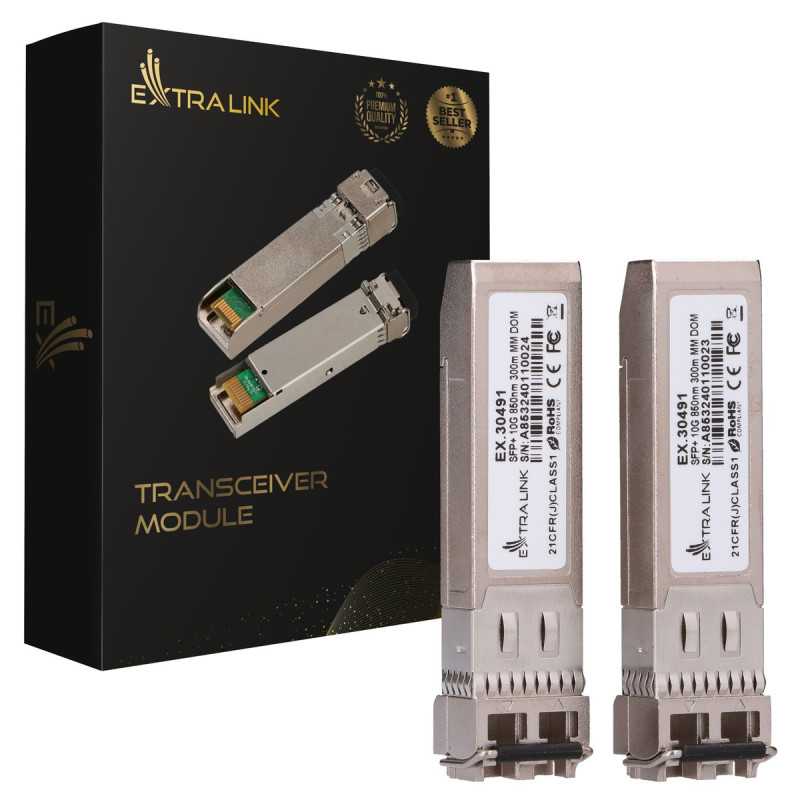Extralink SFP+ 10G 2-pack | SFP+ module | 10Gbps, 850nm, 300m, multi mode