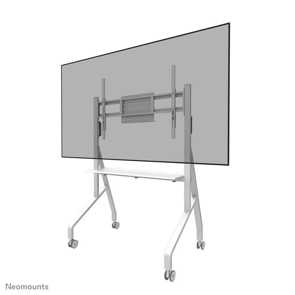 MOVE Go TV trolley - 55-86inch - Max 76 kg - Manual 106-136 cm - VESA 100x100-900x600 - incl. hardware shelf - White