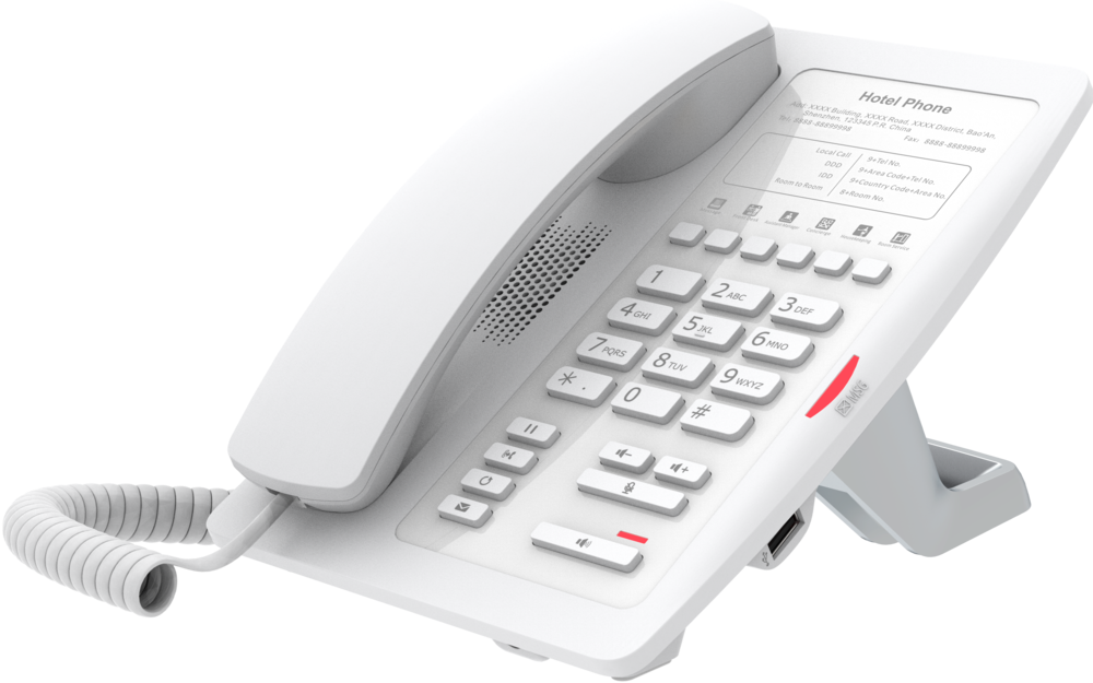 Fanvil H3W V2-White, H3W-White---WiFi Hotel Phone / SIP / POE / Wi-Fi