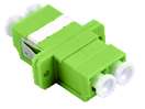 Fiber optic coupling, LC(APC) socket/LC(APC) socket, 9/125u single mode, duplex, PVC, ceramic sleeve, with flange, Synergy 21