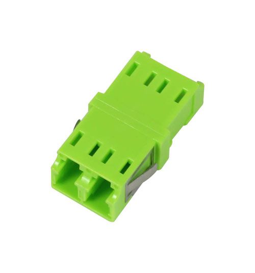 Fiber optic coupling, LC socket/LC socket, 50/125u multimode OM5, lime green, duplex, PC, without flange, Synergy 21