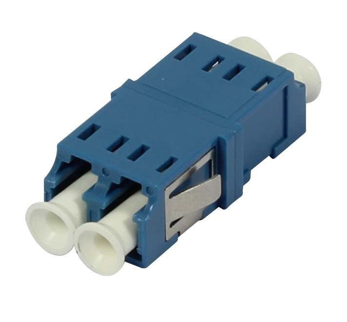 Fiber optic coupling, LC socket/LC socket, 9/125u single mode OS2, blue, duplex, PC, without flange, Synergy 21