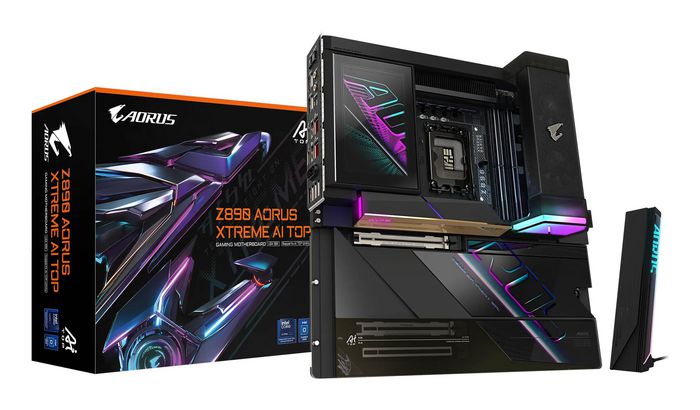 Gigabyte Z890 AORUS XTREME AI TOP Motherboard - Supports Intel Core Ultra (Series 2) CPUs, 22+1+2 phases VRM, up to 9500MHz DDR5 (OC), PCIe 5.0 M.2, Wi-Fi 7, Thunderbolt 5