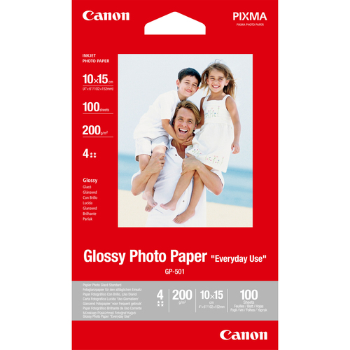 GP-501 GLOSSY PHOTO PAPER 10X15 100SH EVERYDAY USE