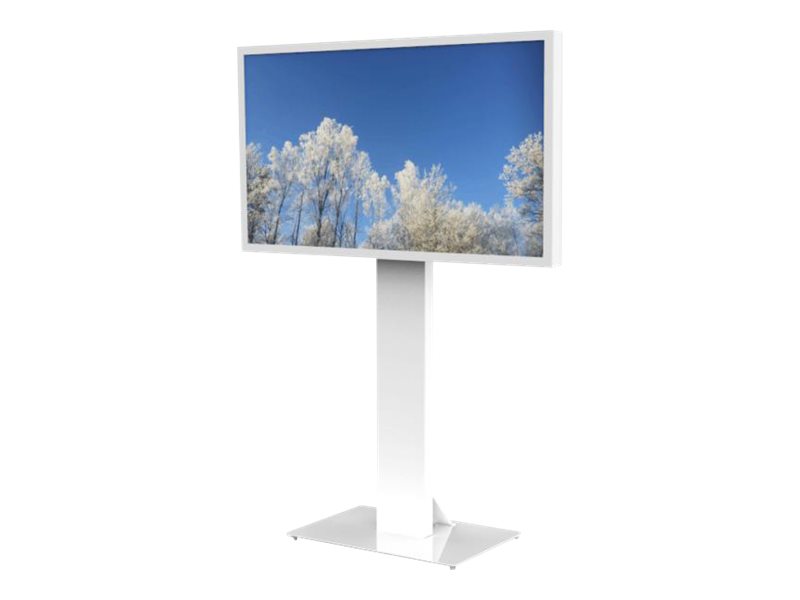 Hi-Nd Floorstand Glass Universal | Fixed 1700mm | VESA 200x200-400x400 | Max 40kg | Hvit