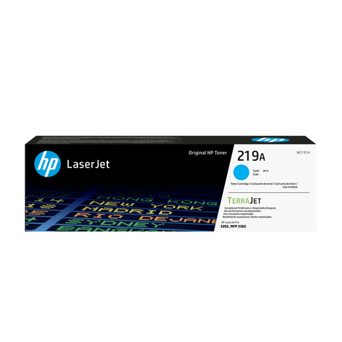 HP 219A CYAN ORIGINAL LASERJET TONER CARTRIDGE