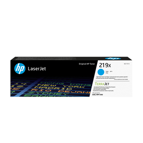 HP 219X HIGH YIELD CYAN ORIGINAL LASERJET TONER CARTRIDG