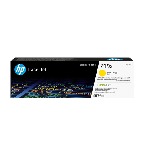 HP 219X HIGH YIELD YELLOW ORIGINAL LASERJET TONER CARTRIDG