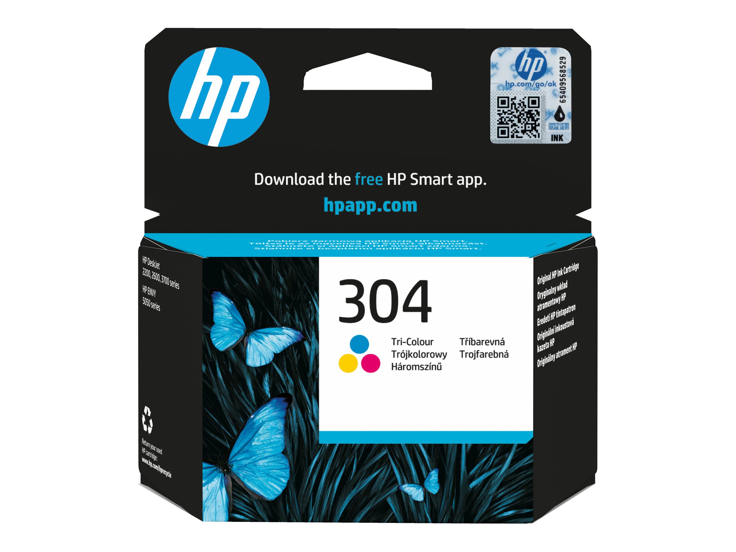 HP 304 Tri-color C/M/Y Ink cartridge, 100 p