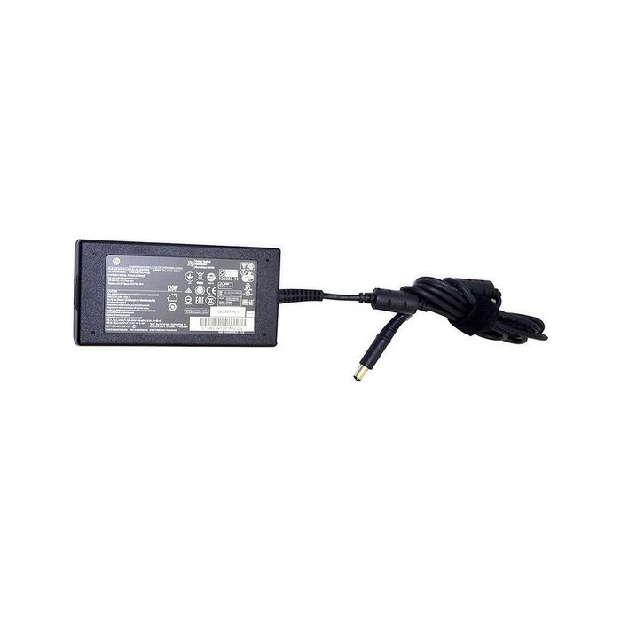 HP AC Smart adapter (120 watt) - 100-240VAC input, 50-60Hz, 2.5A - 18.5VDC output, 6.5A, 120 watt, PFC - Requires separate 3-wire AC power cord with C5 connector - Does NOT include dongle for use with older, non-Smart compatible notebook PC's