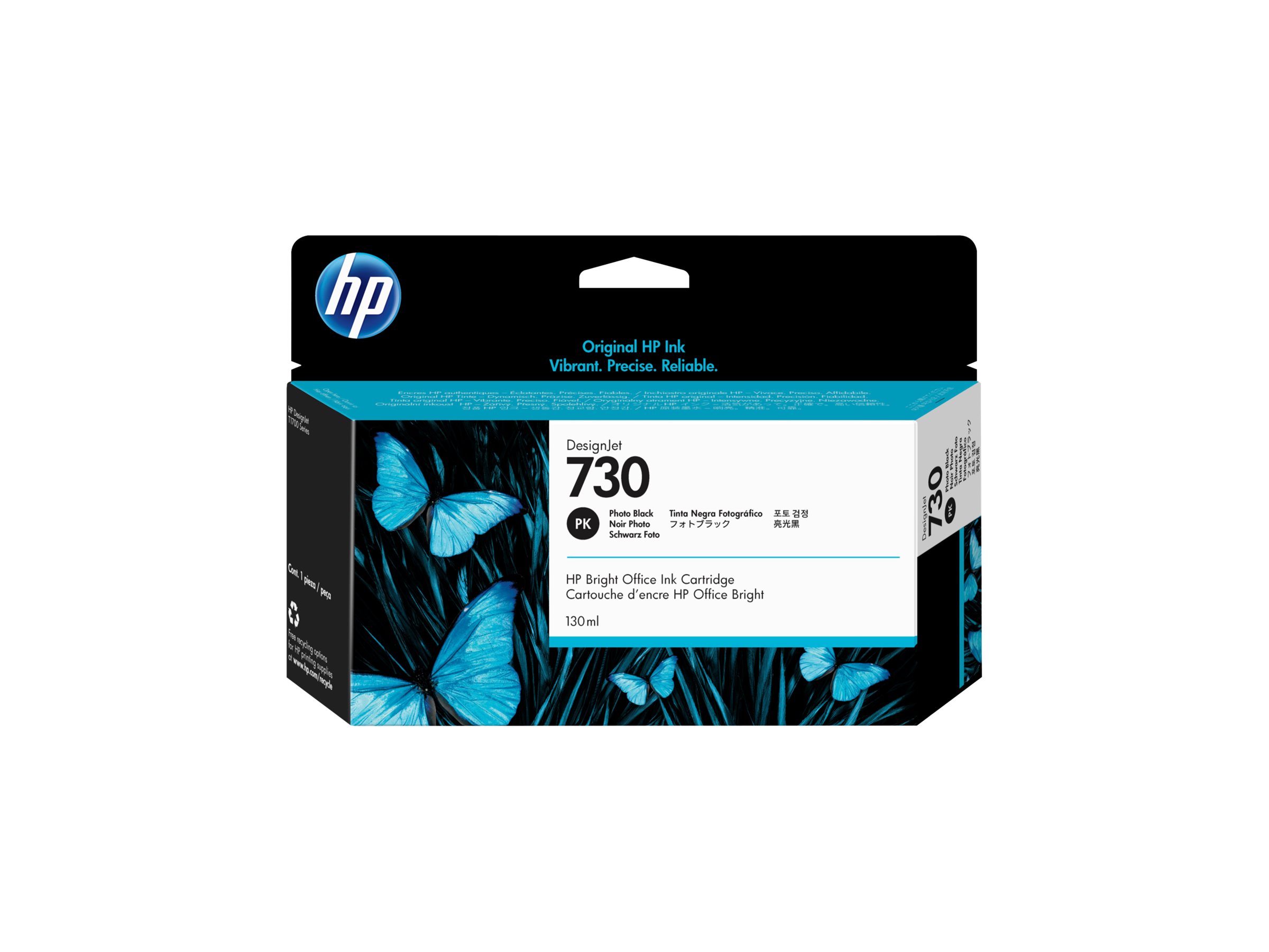 HP 730 130-ml Photo Black DesignJet Ink Cartridge