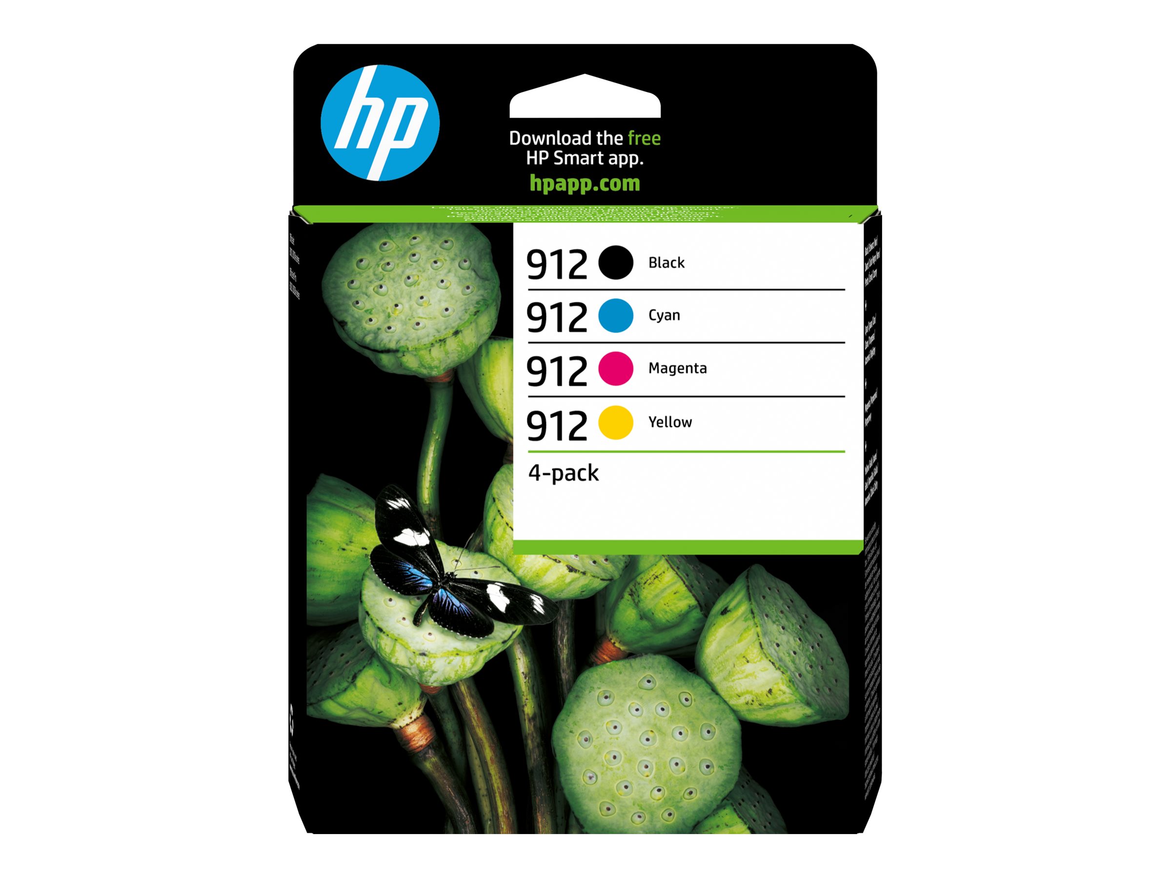 HP 912 4-pack Black/Cyan/Magenta/Yellow Original Ink Cartridges