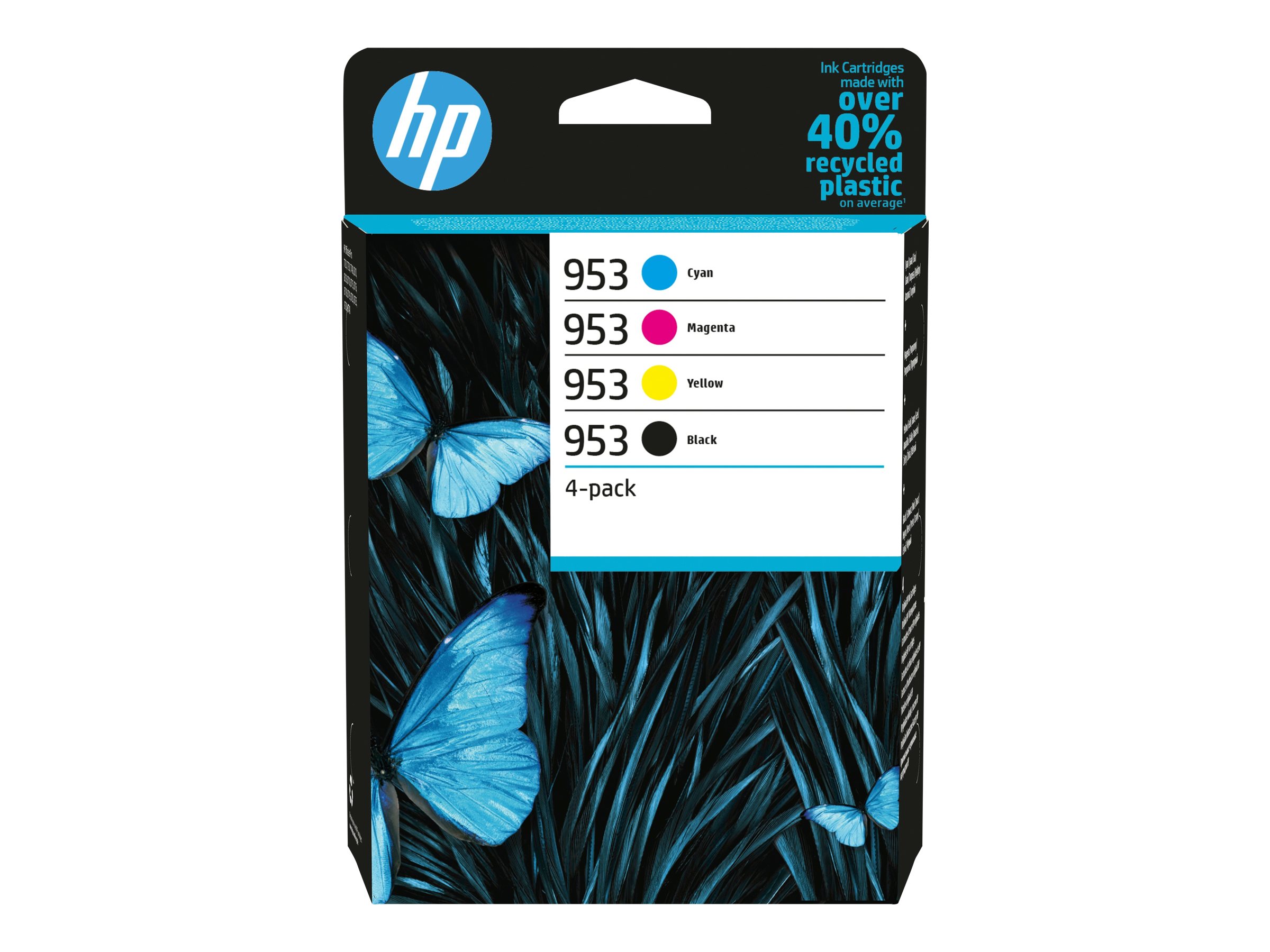 HP 953 4-pack Black/Cyan/Magenta/Yellow Original Ink Cartridges