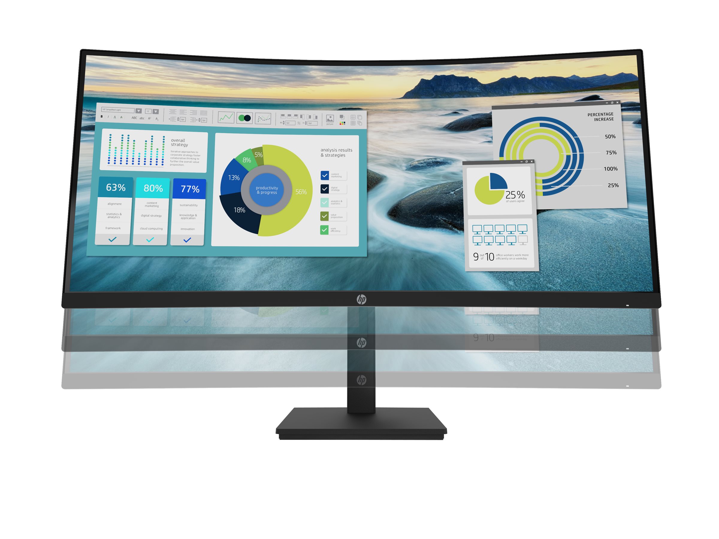HP P34hc G4 WQHD USB-C Curved Monitor
