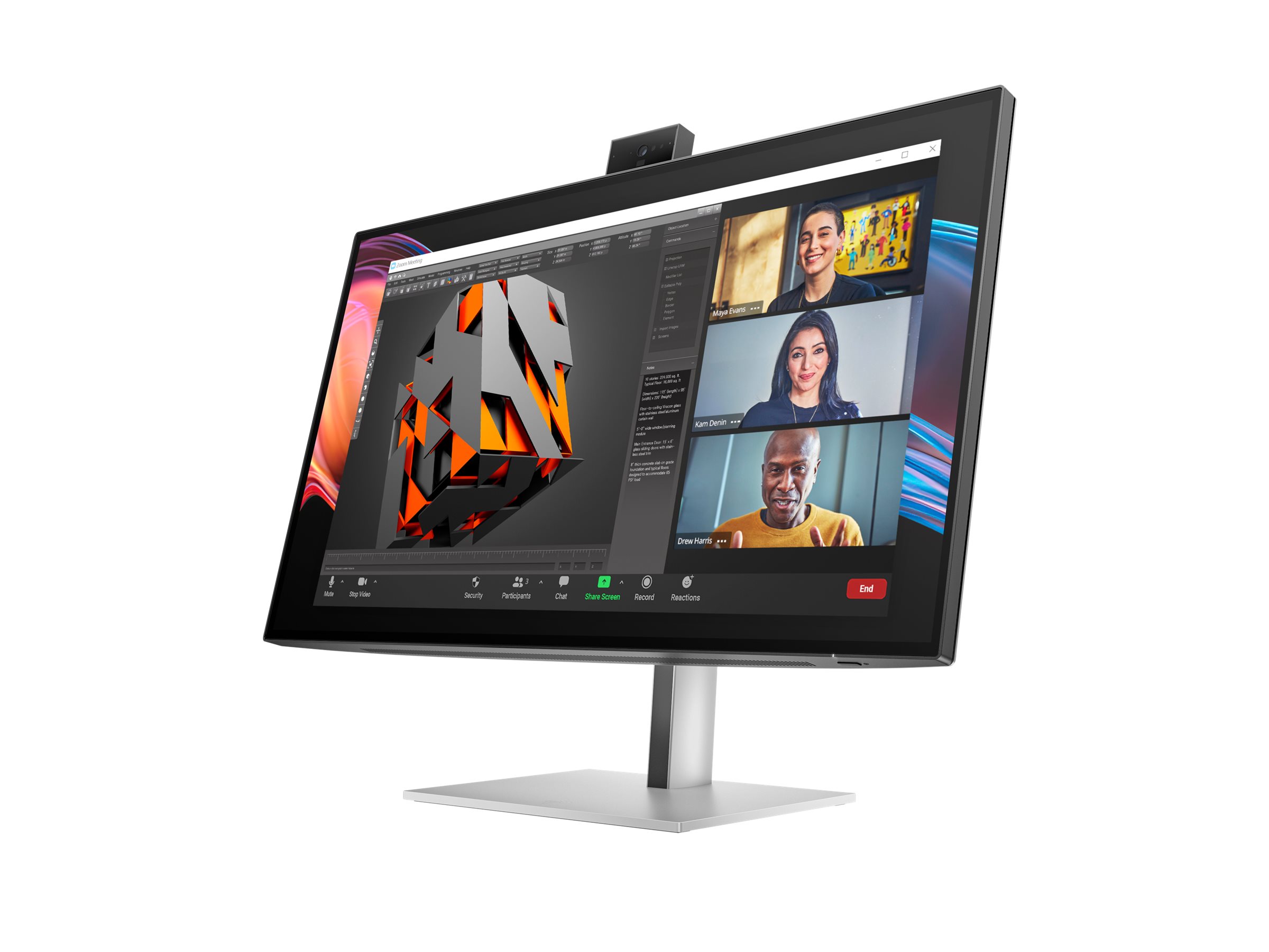 HP Series 7 Pro 27 inch 4K Conferencing Monitor - 727pm PVC Free