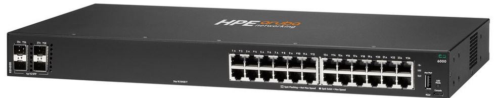 HP Switch 1000Mbit 24xTP 4xSFPSlot Aruba CX 6000 24G 4SFP