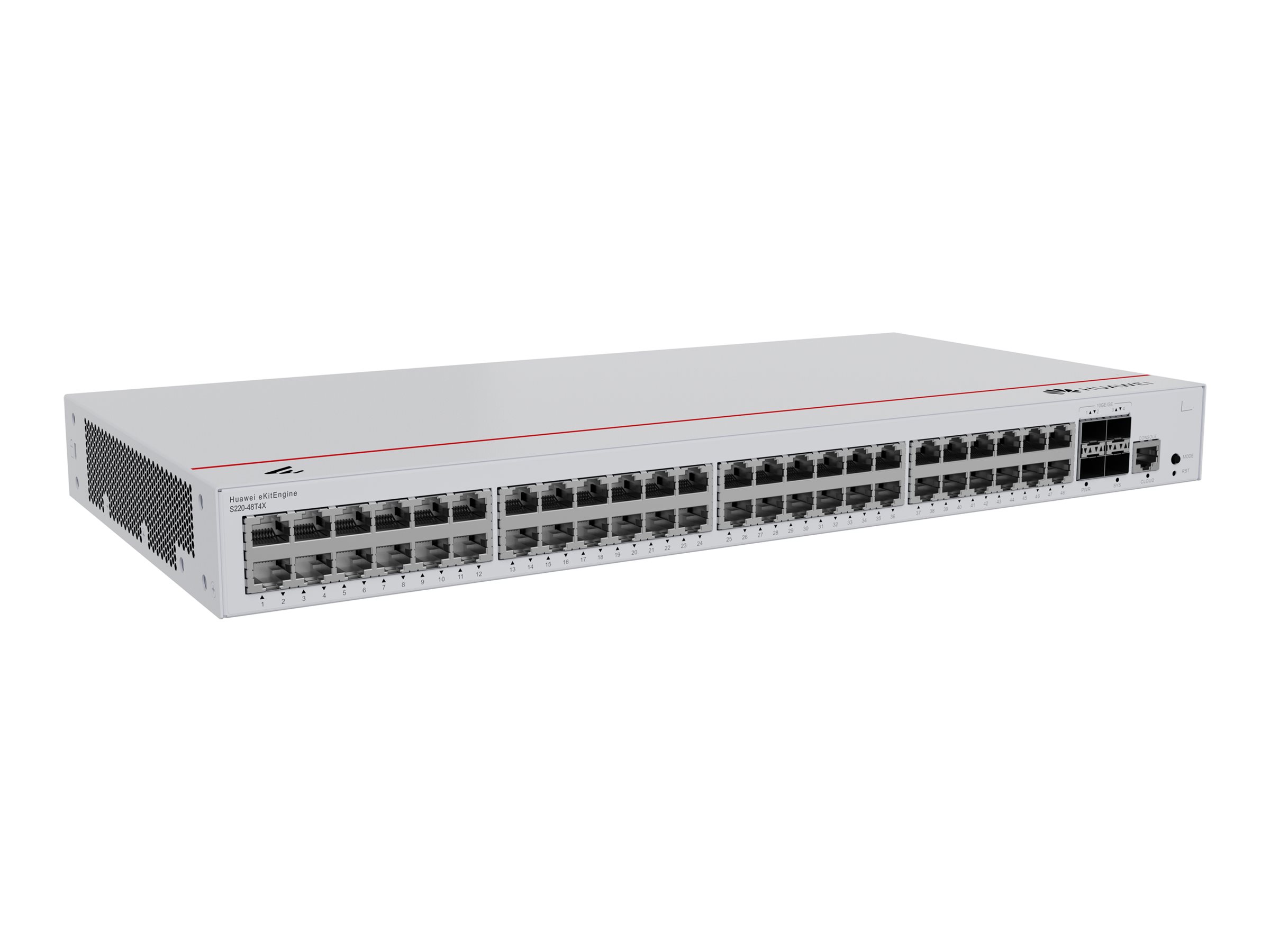 HUAWEI S220-48T4X 48x10/100/1000BASE-T ports 4x10GE SFP+ ports built-in AC power