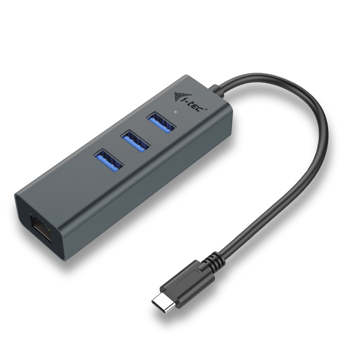 I-TEC USB-C METAL HUB 3 + GLAN 3 PORT HUB + ETHERNET ADAPTER