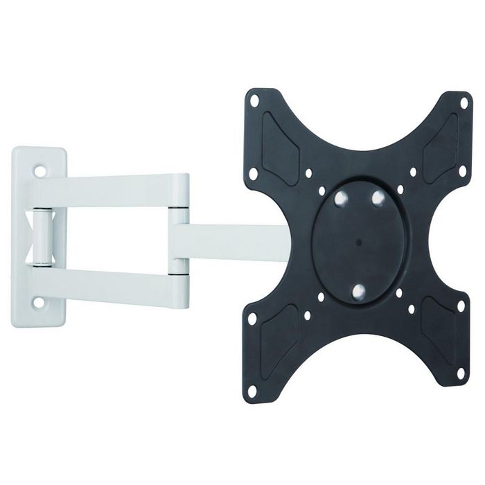 Techly Wall Bracket for 19-37" LCD LED TV Tiltable 3 Joints Bicolor Black and White