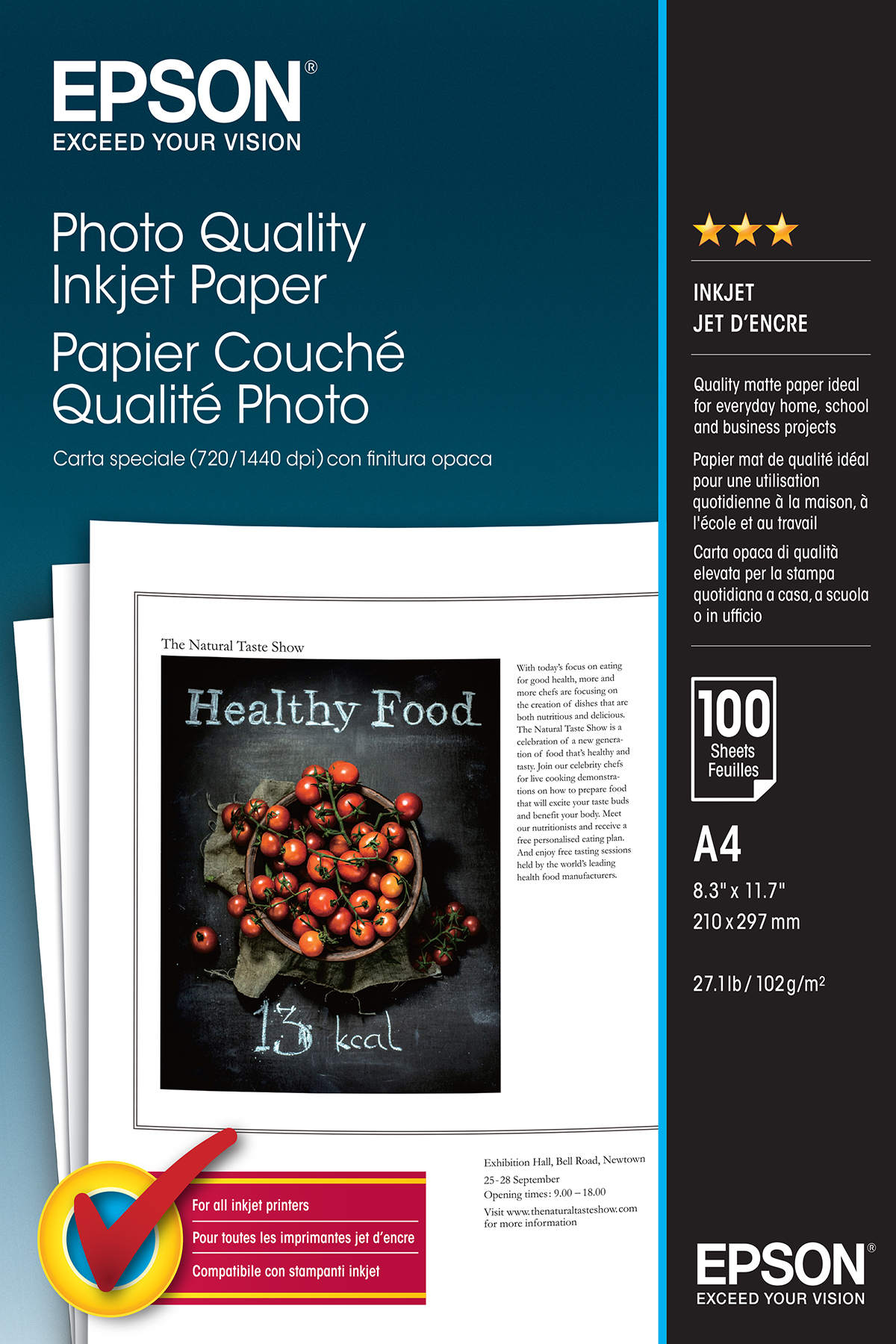 Paper/Photo Quality A4 102gm2 100sh