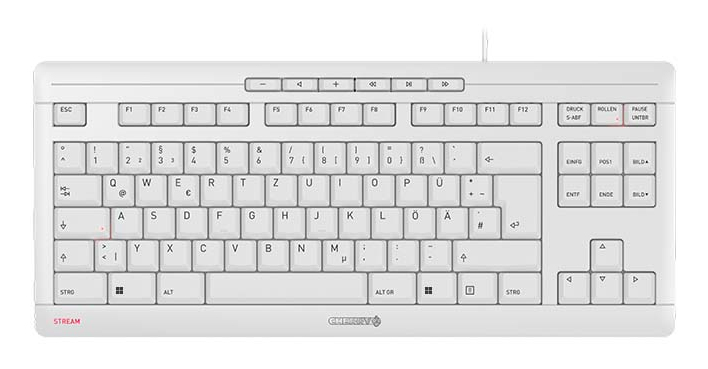 CHERRY STREAM KEYBOARD TKL Tastatur Saks Kablet Tysk