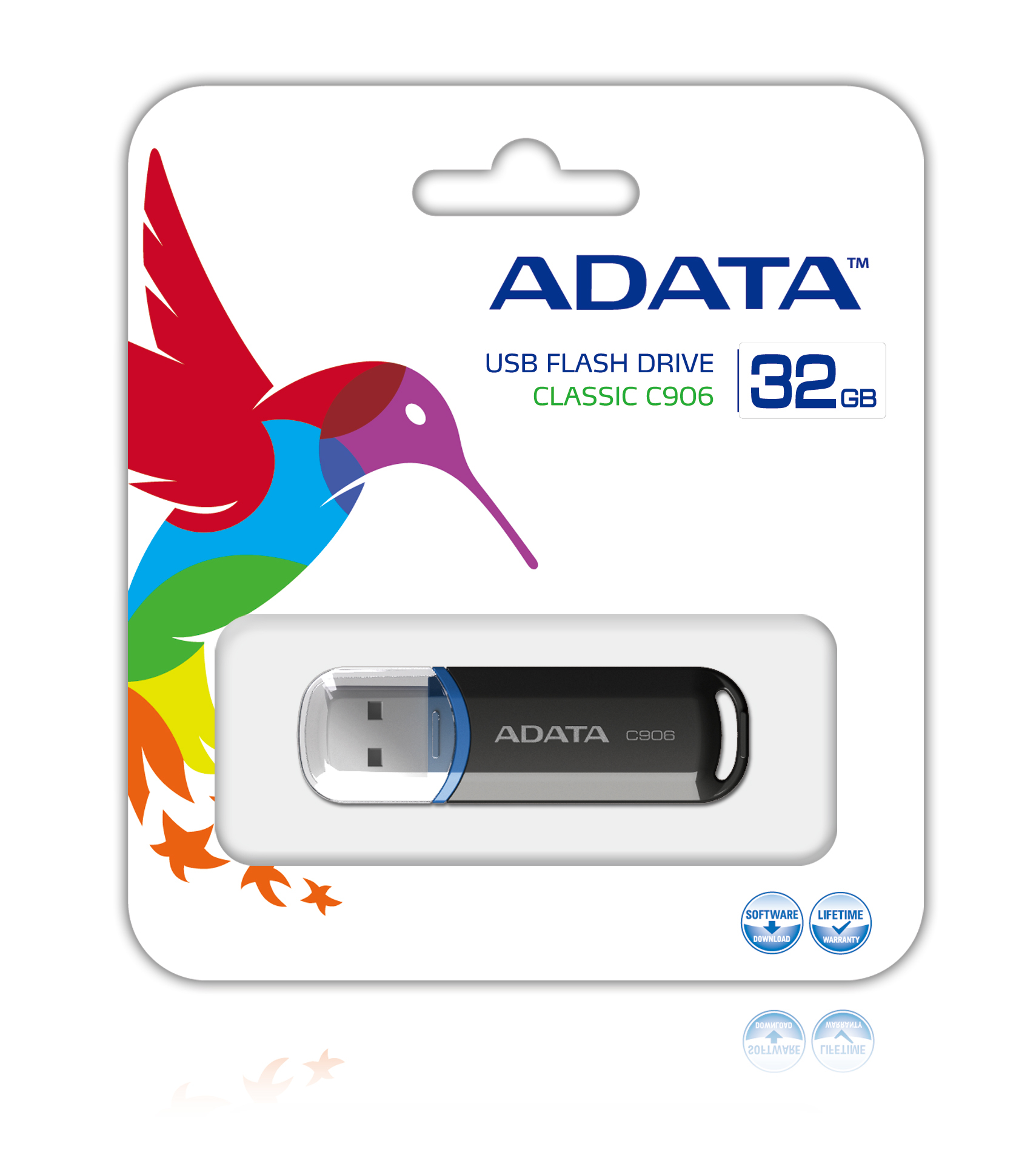 ADATA USB Flash Drives C906 32GB black
