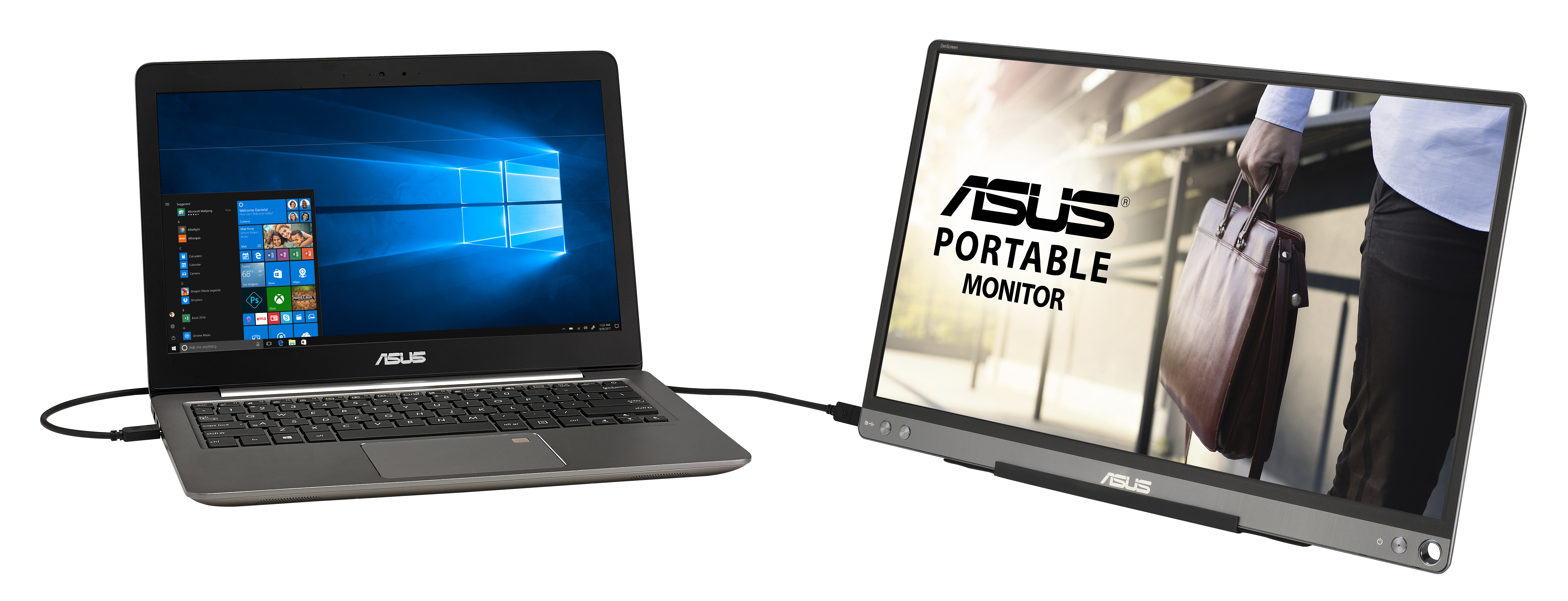 LCD ASUS 15.6"" MB16ACE ZenScreen Portable USB-C Monitor 1920x1080p IPS 60Hz Matte Panel w. SmartCase