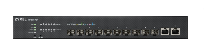 Zyxel | XS1930-12F | Lite-L3 Smart Managed Fiber Switch | 2x Port | 10Gbit/s