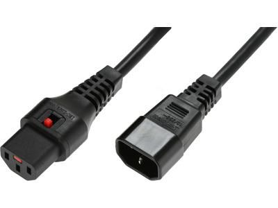 EFB-Elektronik EFB KaltgerA¤teverl. C14 180Â°-C13 180Â°,IEC Lock,3.0m,3x1.00mm (EK601SW.3)