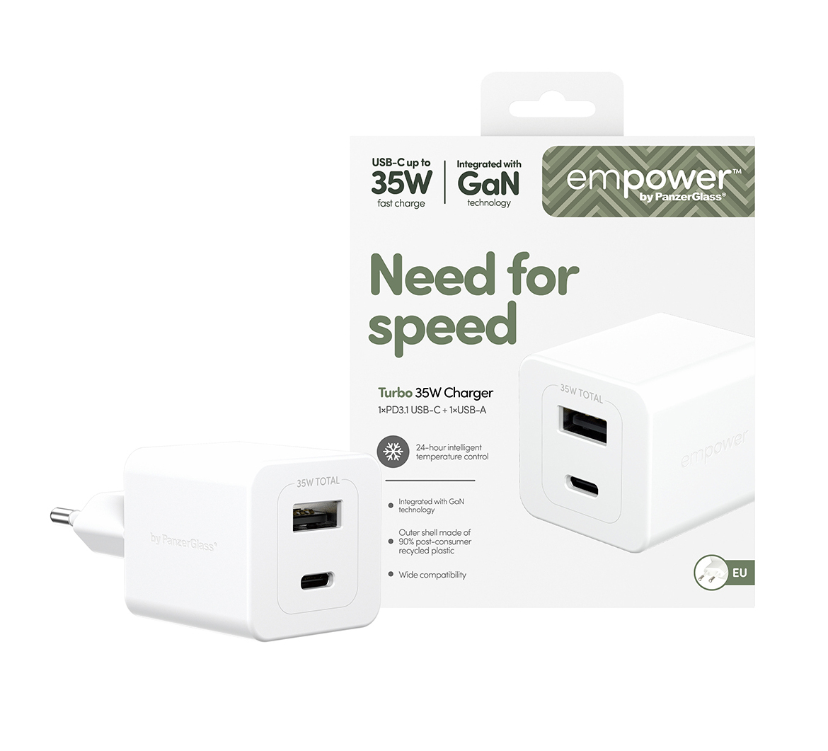 nabije?ka GaN 35W USB-C+USB-A bila