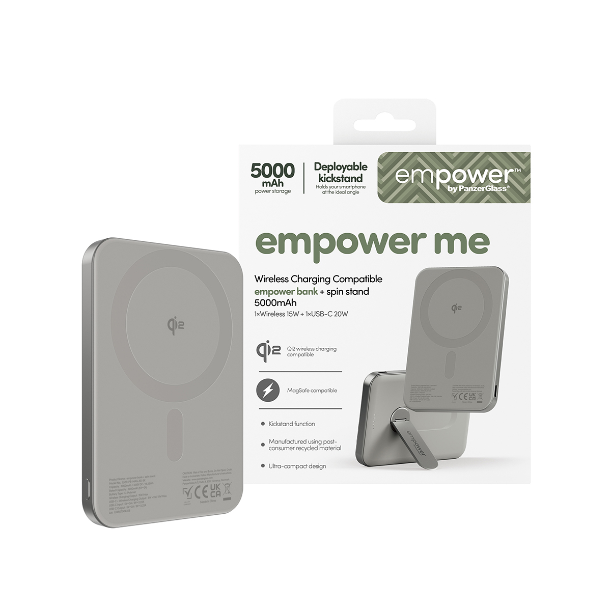 bezdratova QI2 powerbanka 5000 Kick G
