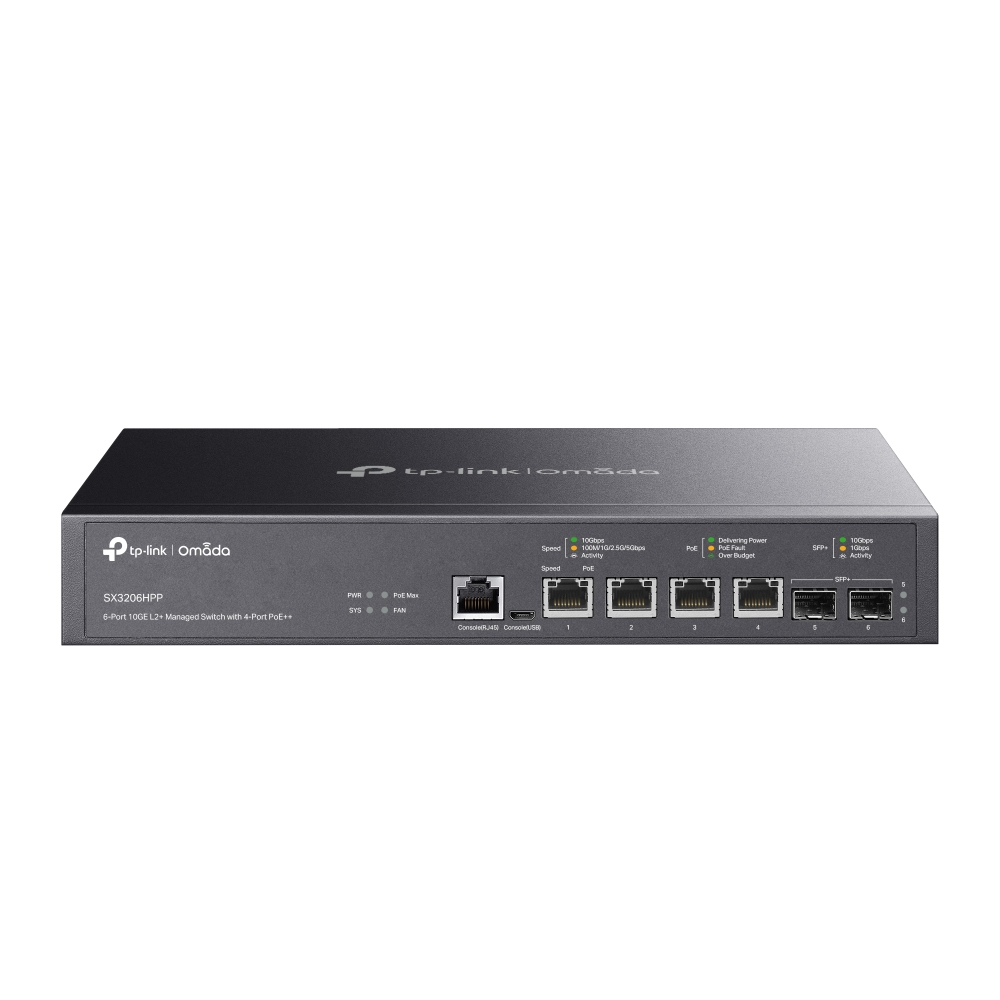 TP-Link JetStream TL-SX3206HPP V1 Switch 6-porte 10 Gigabit PoE++