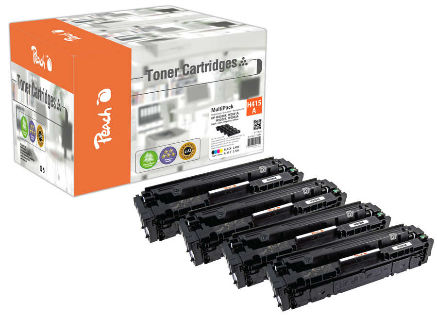 Peach PT1139 Sort Cyan Magenta Gul 2400 sider Toner