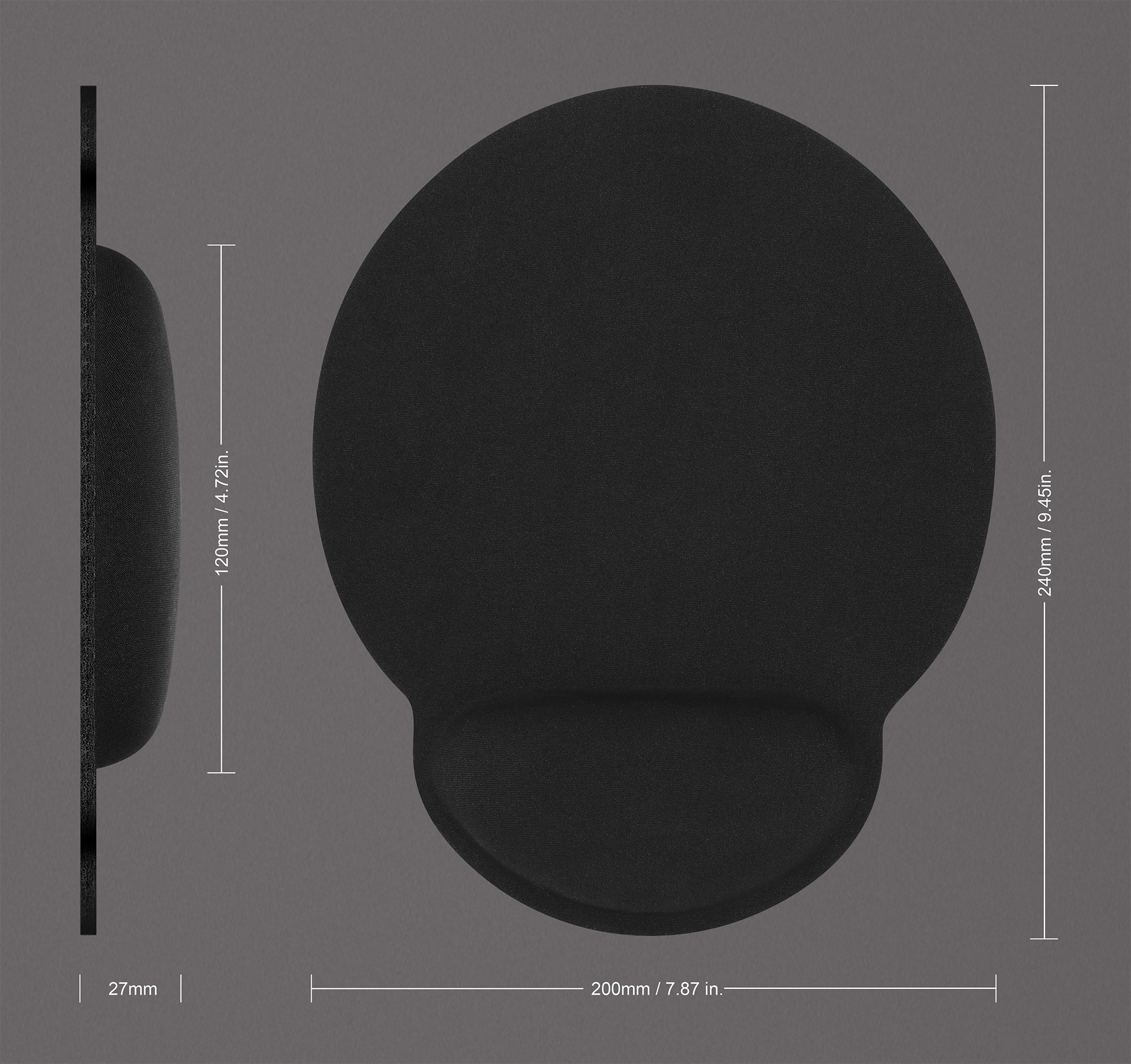 Manhattan Wrist-Rest Mouse Pad, Gel