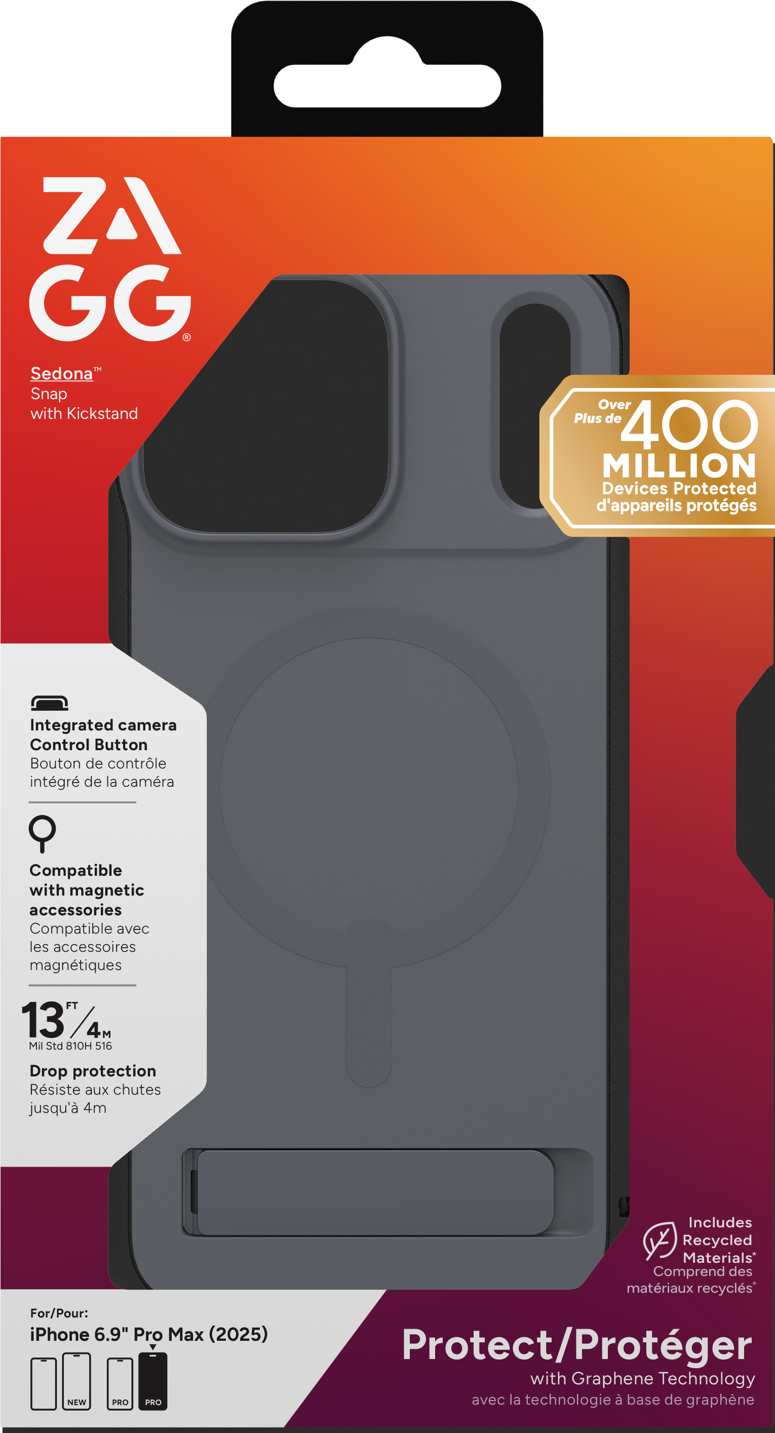 Case Sedona Snap KS ip17Pro Max Charcoal