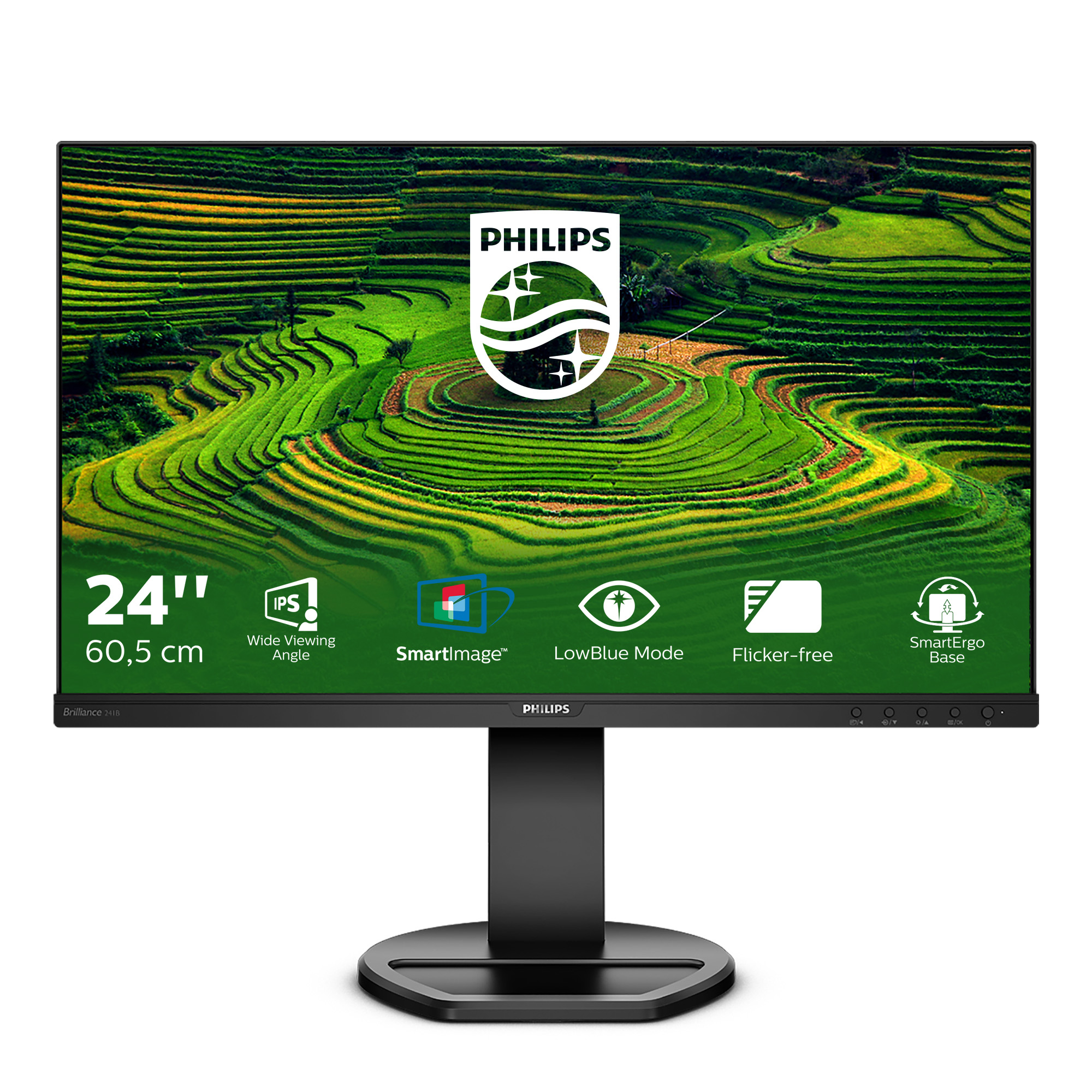 Philips B Line 241B8QJEB 24 IPS 1920 x 1080 (Full HD) DVI VGA (HD-15) HDMI DisplayPort 75Hz